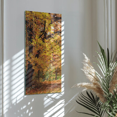 Horloge verticale en verre Arbre