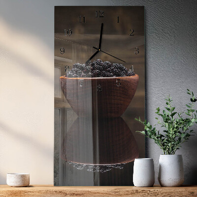 Horloge verticale en verre Mûres