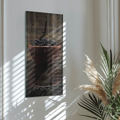 Horloge verticale en verre Mûres