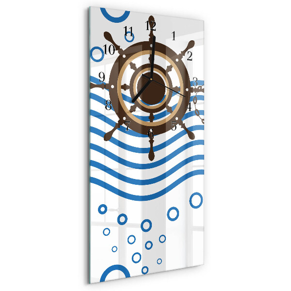 Horloge verticale en verre Stère