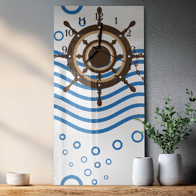 Horloge verticale en verre Stère