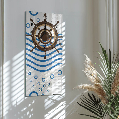 Horloge verticale en verre Stère