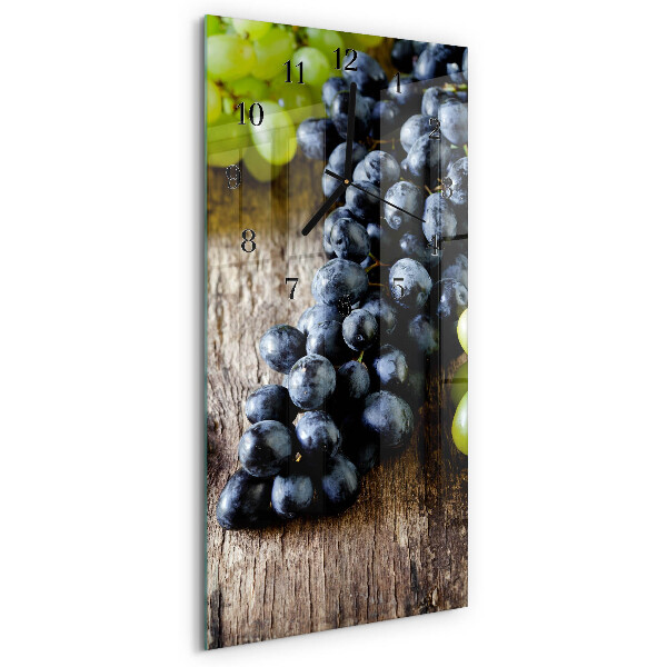 Horloge verticale en verre Raisin