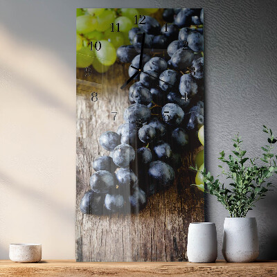 Horloge verticale en verre Raisin