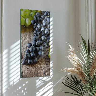 Horloge verticale en verre Raisin