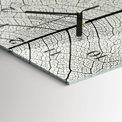 Horloge verticale en verre Feuille