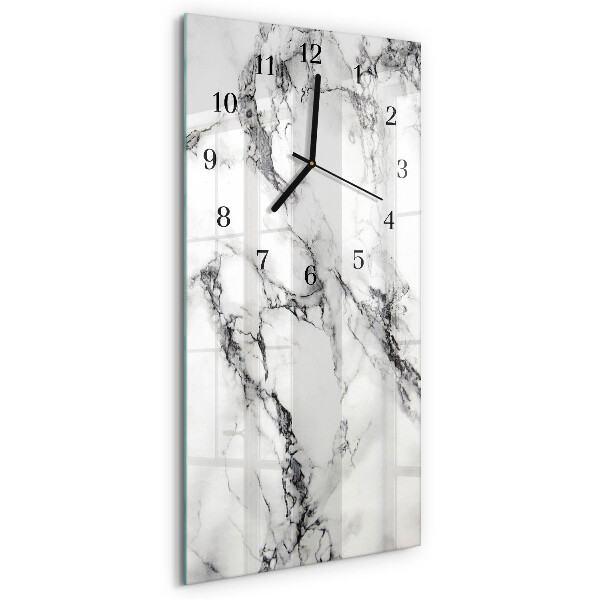 Horloge verticale en verre Marbre
