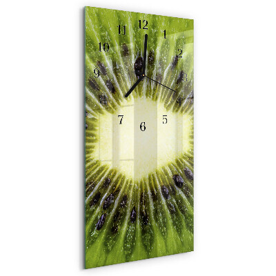 Horloge verticale en verre Kiwi