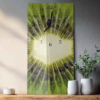 Horloge verticale en verre Kiwi