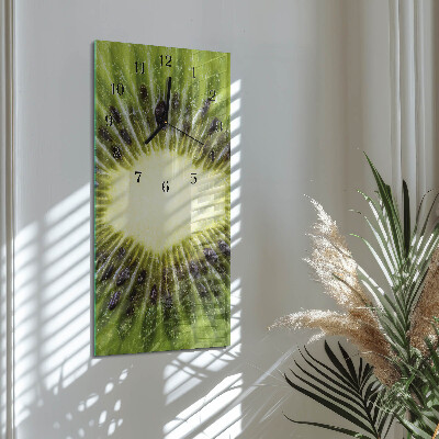 Horloge verticale en verre Kiwi