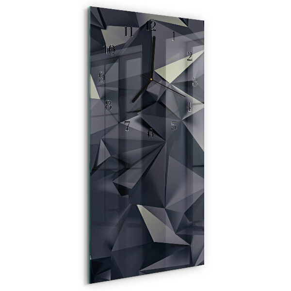 Horloge verticale en verre Triangles