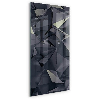 Horloge verticale en verre Triangles