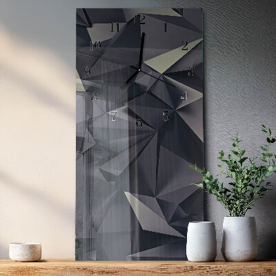Horloge verticale en verre Triangles