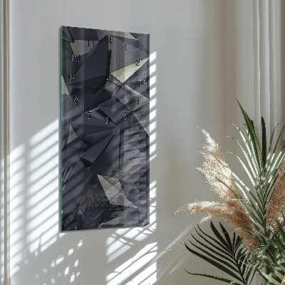 Horloge verticale en verre Triangles