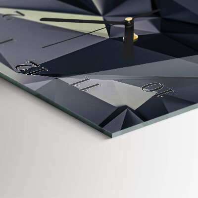 Horloge verticale en verre Triangles