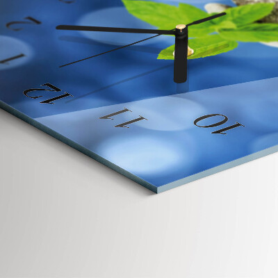 Horloge verticale en verre Pierres