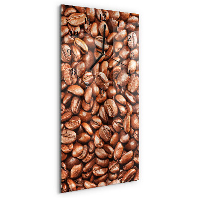 Horloge verticale en verre Café en grains
