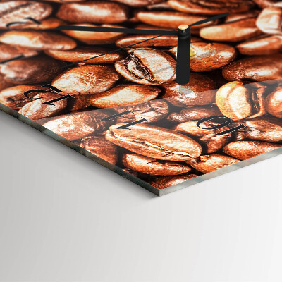 Horloge verticale en verre Café en grains