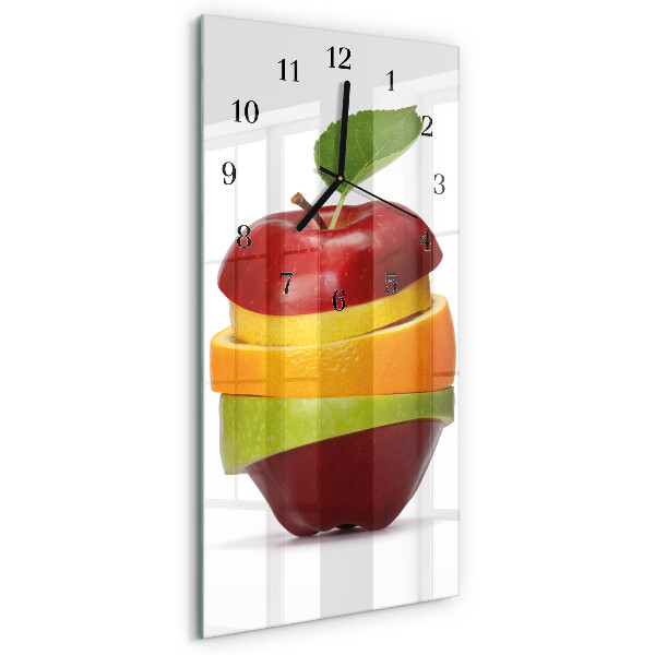 Horloge verticale en verre Fruit