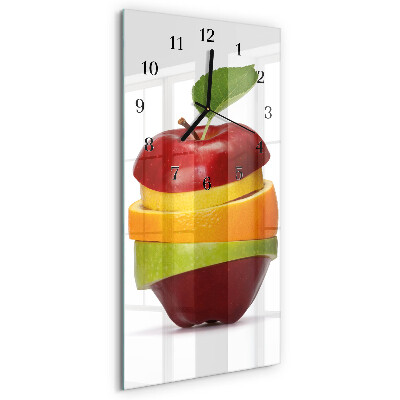Horloge verticale en verre Fruit