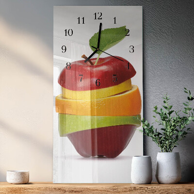 Horloge verticale en verre Fruit