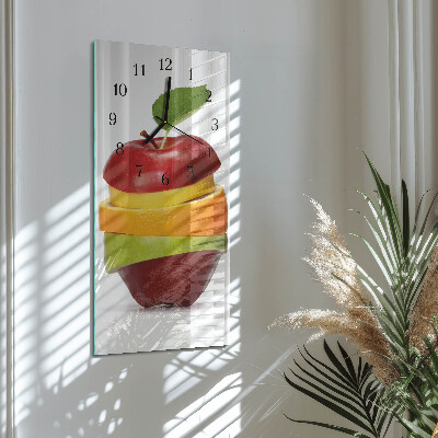 Horloge verticale en verre Fruit