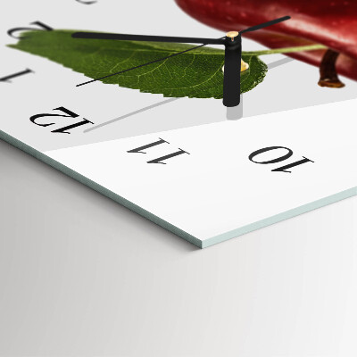 Horloge verticale en verre Fruit