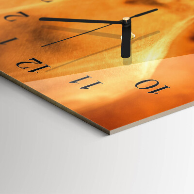 Horloge verticale en verre Grains de caféine