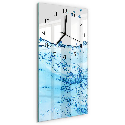 Horloge verticale en verre Eau