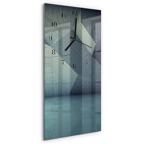Horloge verticale en verre Plaque