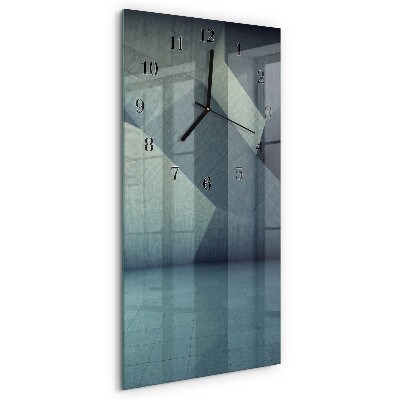 Horloge verticale en verre Plaque