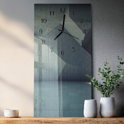 Horloge verticale en verre Plaque