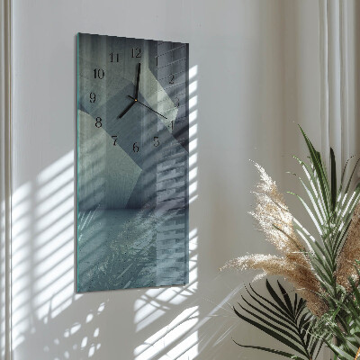 Horloge verticale en verre Plaque
