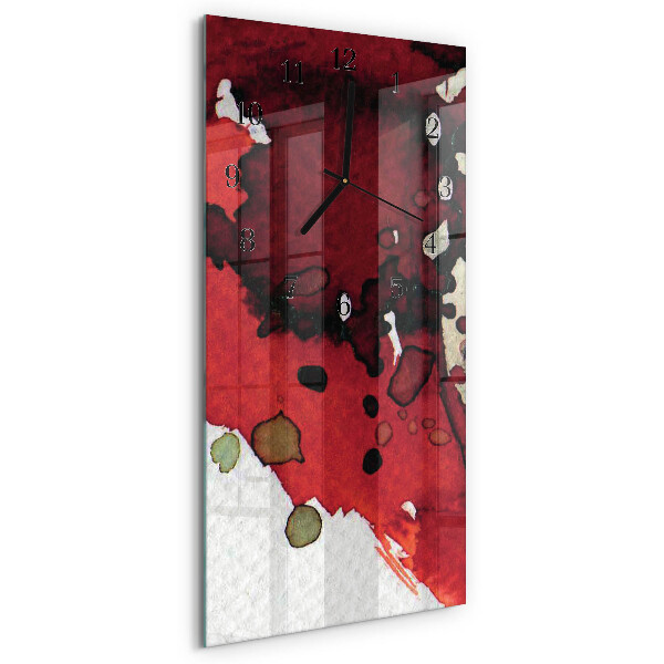 Horloge verticale en verre Taches