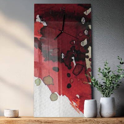 Horloge verticale en verre Taches