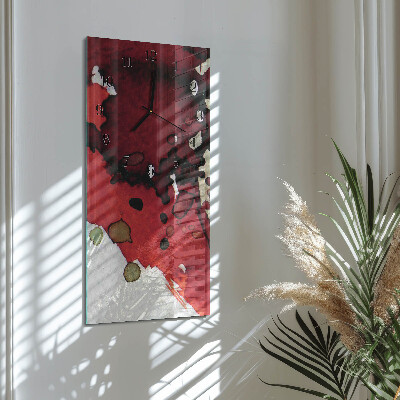 Horloge verticale en verre Taches