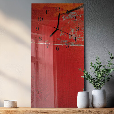 Horloge verticale en verre Mur