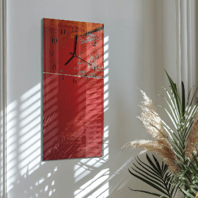 Horloge verticale en verre Mur