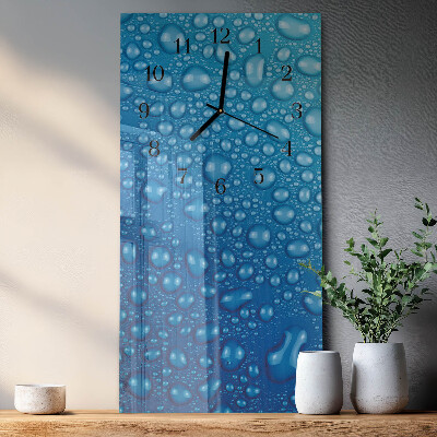 Horloge verticale en verre Une goutte d'eau