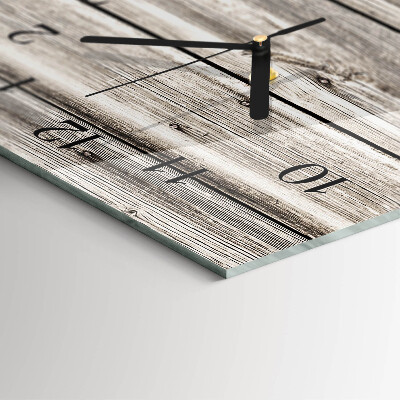 Horloge verticale en verre Lattes de bois