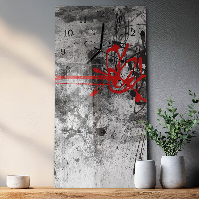 Horloge verticale en verre Morceau