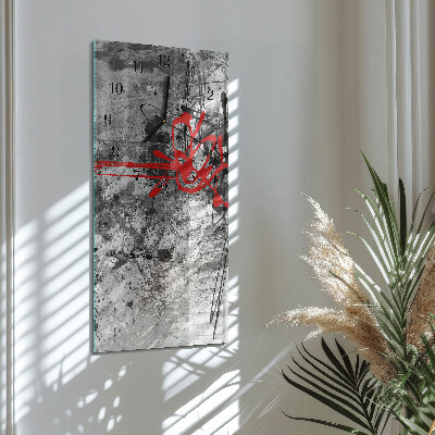 Horloge verticale en verre Morceau