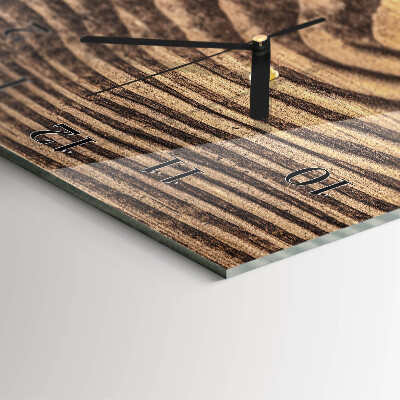 Horloge verticale en verre Bois