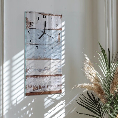 Horloge verticale en verre Mur