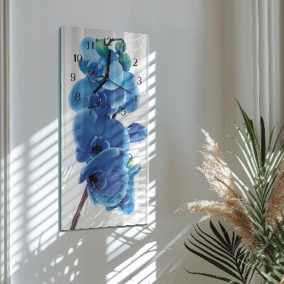 Horloge verticale en verre Orchidée