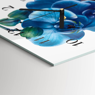 Horloge verticale en verre Orchidée