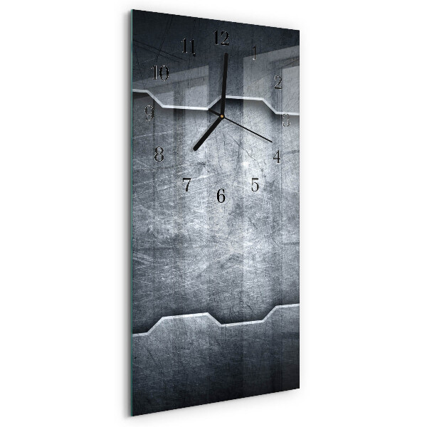 Horloge verticale en verre Métal