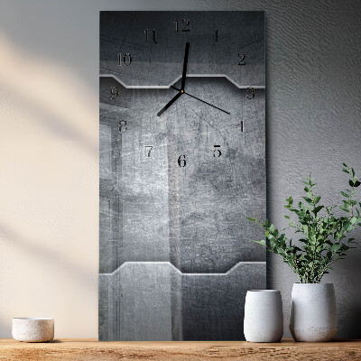 Horloge verticale en verre Métal