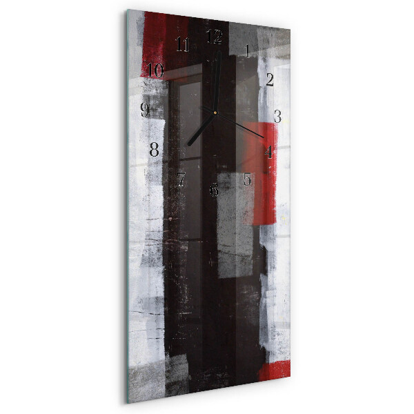 Horloge verticale en verre Abstraction