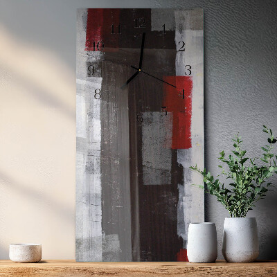 Horloge verticale en verre Abstraction